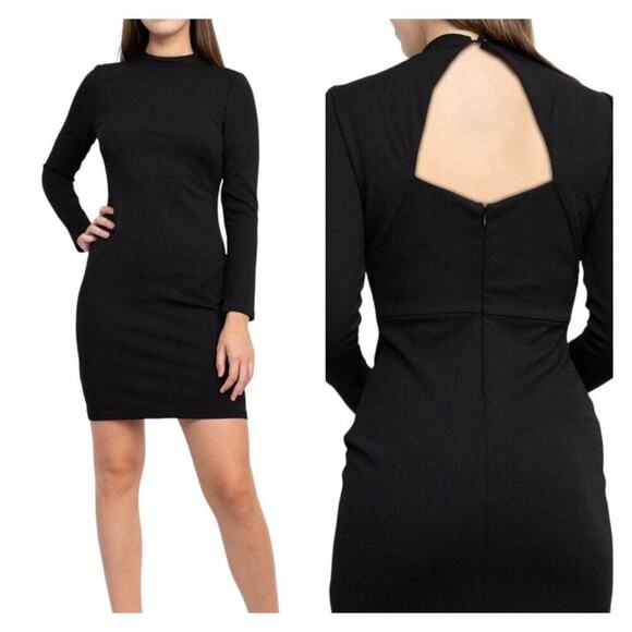 Sage Collective Cutout Back Long Sleeve Cocktail Mini Dress Size Small NWT - Picture 1 of 14